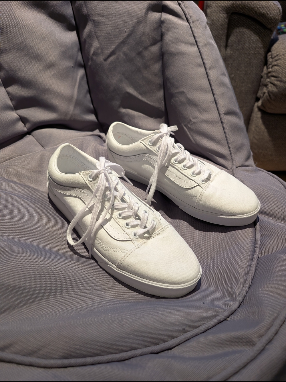 Vans Women's White Low-Top Lace-Up Sneakers